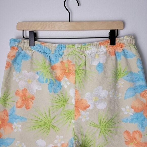 🏖🌴 90s ERIKA Vintage Aloha Resort Hawaiian Tropical Floral Shorts Size Medium - Picture 6 of 9